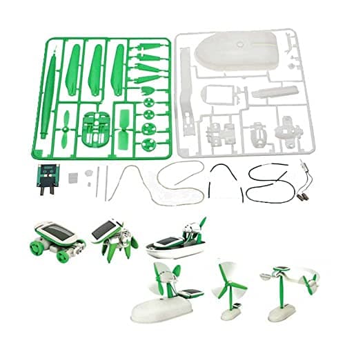 Image of 6 in 1 Solar Assembled Animal Car Boat Fan Puzzle DIY Assembly Kit Scientific Experiment Robot