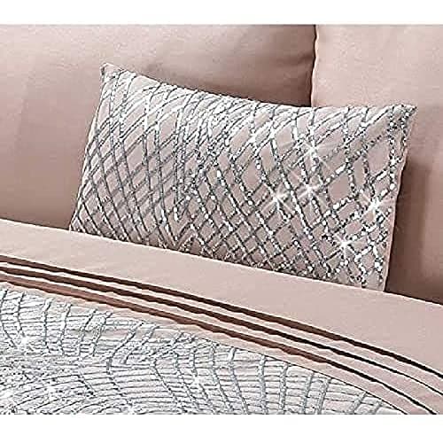 Image of Rapport Sequin Filled Cushion, Blush, 30 x 50cm