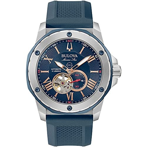 Image of Bulova Analog 98A282, Blue, Strip