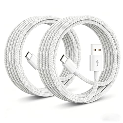 Image of USB C Charger Cable 2Pack 1M 3.1A Type C Fast Charging Braided USB A to USB C for iPhone 16 15 Pro Max Samsung Galaxy S22 S21 S20 Huawei Pixel iPad Switch PS5 etc.