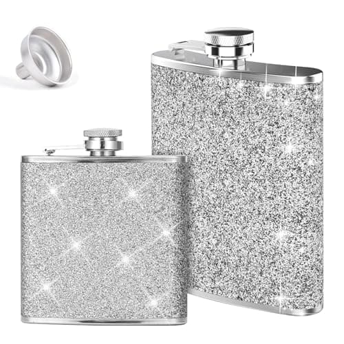 Image of 8oz + 6oz Stainless Steel Flagon, 2 Pack Hip Flask for Men, HipFlasks for Women, Flask Alcohols, HiddenAlcohol Containers, PortableAlcohol Flask, HipFlask for Climbing Camping Barbecue Party