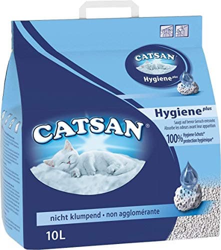 Image of CATSAN Hygiene Cat Litter 10L x3 Pack – Odour Protection, Quick Absorbency, Natural Quartz Sand and Lime