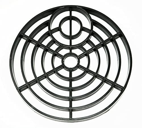 Image of fiXte® Round Gulley Grid Drain Cover Grate Lid Heavy Duty PVC 150mm x 150mm (6” x 6”) Black (1)