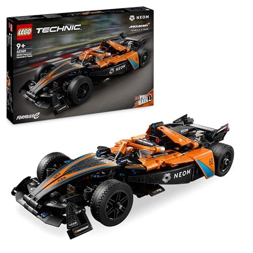 Image of LEGO Technic NEOM McLaren Formula E Race Car Toy for 9 Plus year Old Kids, Boys & Girls, Model Pull-Back Vehicle Building Set, Kids' Bedroom Decoration, Birthday Gift Idea 42169