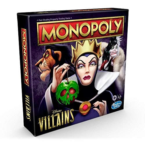 Image of Monopoly: Disney Villains Edition Board Game for Kids Ages 8 and Up, Play as a Classic Disney Villain