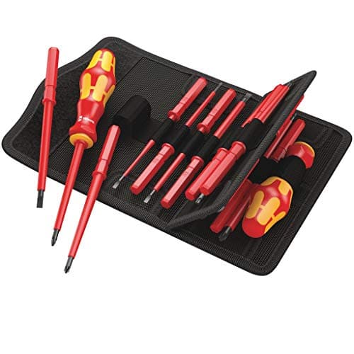 Image of Wera Kraftform Kompakt VDE 17 Universal 1 Screwdriver Set of 17 Red/Yellow