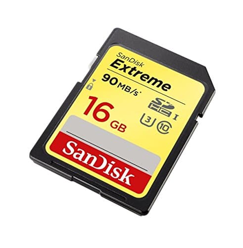 Image of SanDisk Extreme 16 GB SDHC UHS-I U3 Memory Card, up to 90 MB/s Read (Newest Version) SDSDXNE-016G-GNCIN , Gold