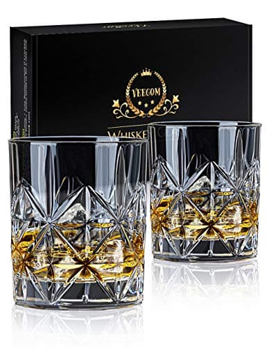 Image of Whisky Glass, Whiskey Glass Set of 2, STNTUS 300ml Old Fashioned Whiskey Glasses, Personalised Whisky Gift Set for Men, Classic Whiskey Tumblers for Cocktails