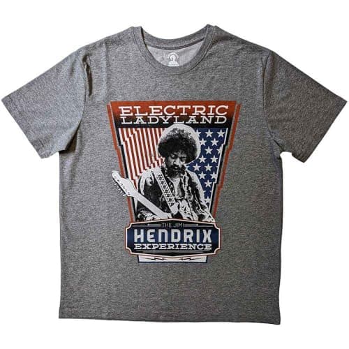 Image of Jimi Hendrix T Shirt Electric Ladyland Vintage Official Mens Grey XL