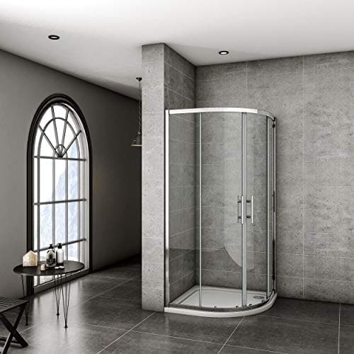 Image of 900x900x1900mm Quadrant Shower Enclosure Cubicle Glass Screen Sliding Shower Door