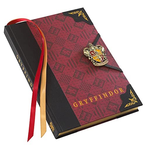 Image of The Noble Collection Harry Potter Gryffindor Journal - 9.75in (25cm) Hardbound Lined with Gilded Edges and Die Cast Enameled Crest - Officially Licensed Film Set Movie Props Gifts