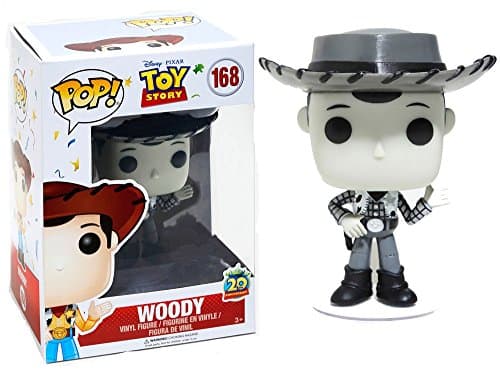 Image of FunKo 10985 Toy Story 20th Anniversary, Pop Vinyl Figure 168 Woody B/W, 9 cm
