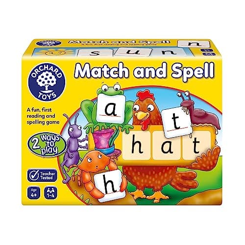 Image of Orchard Toys Match and Spell Game - Kids Learning & Educational Toys with Sight Words & Flash Cards - Alphabet & Spelling Games for 4 Year Olds and Up - Word Building & Phonics Games for Boys & Girls