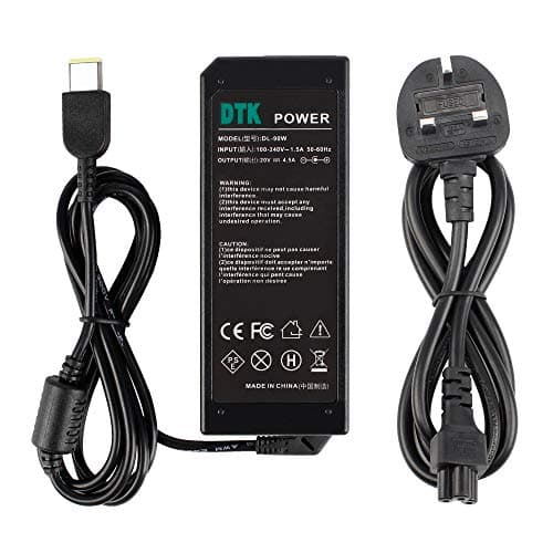 Image of DTK 20V 4.5A 90W Laptop Charger for LENOVO Thinkpad IdeaPad Notebook Computer PC Power Cord Supply Lead AC Adapter adp-90xd Y40 Yoga Essential Chromebook Flex series Connector:11.0 x 5.0mm