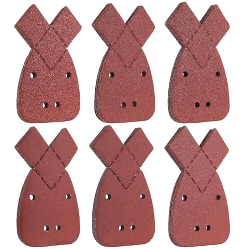 Image of 60 Pcs for Black and Decker Mouse Sander Pads, for Black & Decker Mouse Sanding Pads, 40/60/80/120/180/240 Grits Multi Tool Detail Sander Pads Sandpaper Sheet for Electric Sanders