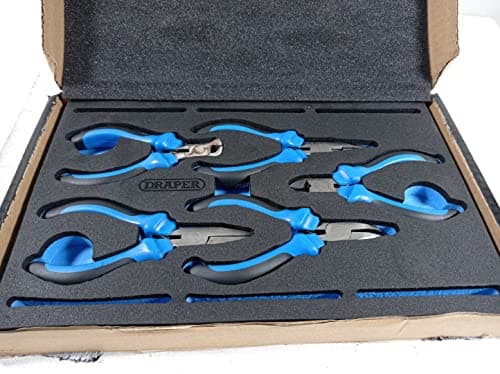 Image of Draper 63215 Precision Plier 5 Piece Set in 1/4 Drawer Eva Insert Tray