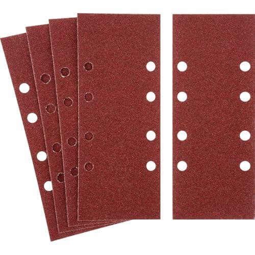 Image of Stanley Punched Clip On 1/3 Sanding Sheets 80g Pack of 5