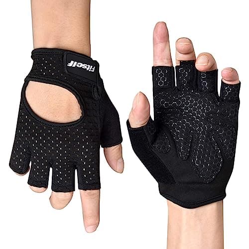 Image of Fitself Gym Gloves Non-Slip Weight Lifting Gloves Men Women Breathable Workout Training Fitness Glove for Crossfit Powerlifting Bodybuilding Cycling Medium