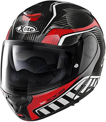Image of X-Lite X-1005 Ultra Carbon Cheyenne N-Com Flip-Up Helmet Black/Red/White L (60)