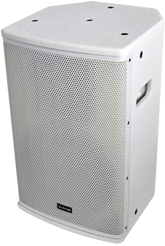 Image of citronic | Full Range Passive Speaker Cabinets with Wooden Enclosure & Steel Grille | 8" 500W White