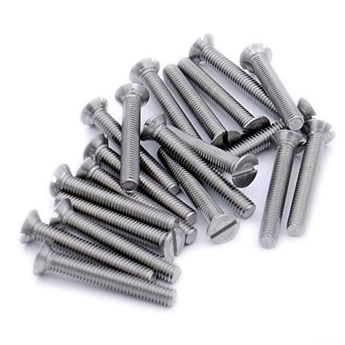 Image of M3 (3mm x 18mm) Slot Countersunk Machine Screw (Bolt) - Stainless Steel (A2) (Pack of 20)