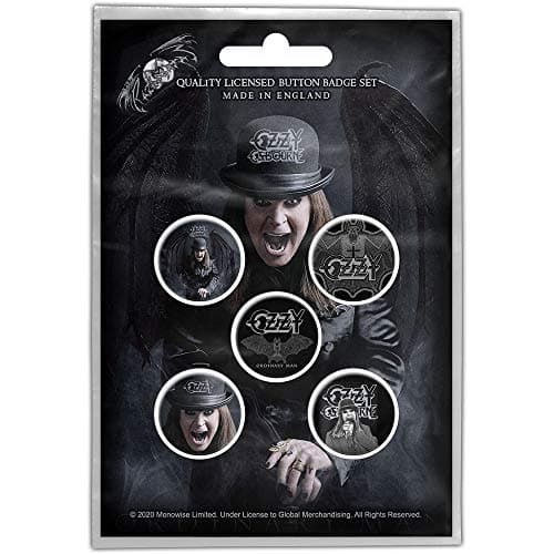 Image of Ozzy Osbourne Badge/button Ordinary Man Set of 5 Multicolours