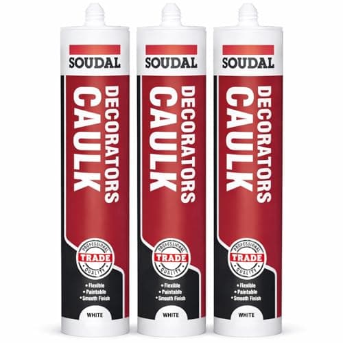 Image of Decorators Caulk – 3 Pack | Paintable Acrylic Sealant for Gaps & Cracks | Flexible, Smooth Finish for Interior Decorating