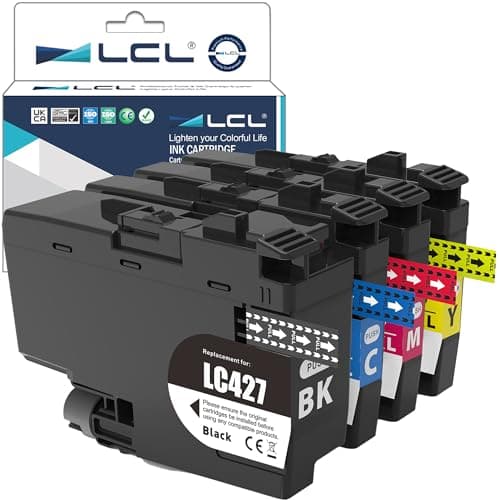 Image of LC427 LC-427 Ink Cartridge Replacement for Brother LC-427 LC427 LC-427XL LC427XL for MFC-J5955DW MFC-J6955DW MFC-J6957DW MFC-J6959DW HL-J6010DW (4PK KCMY)