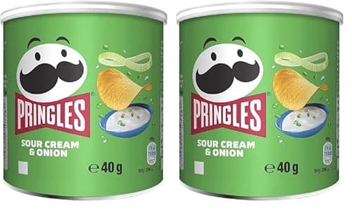 Image of Pringles Sour Cream & Onion Crisp Cans, 12x40g (Pack of 2)
