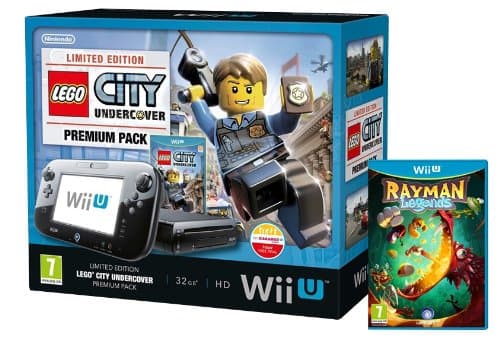 Image of Nintendo Wii U 32GB Premium Pack with Rayman Legends And LEGO City Undercover - Black