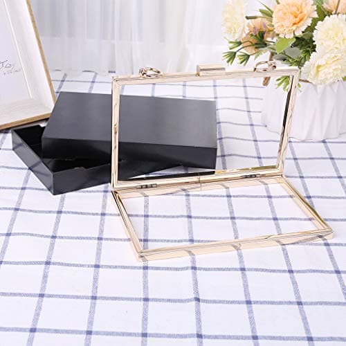 Image of YOUNAFEN Rectangle Metal Frame Box Purses Handles for Handbags Evening Bag Clutch Acc