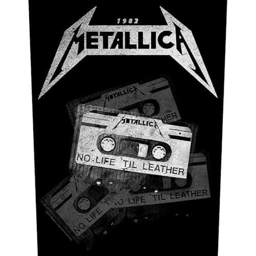 Image of Metallica Back Patch No Life Til Leather Official Leather sew on 36cmx29cm