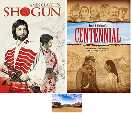 Image of Richard Chamberlain Complete Mini Series Double Feature Shogun & Centennial Includes Glossy Print Western Movie Set Art Card