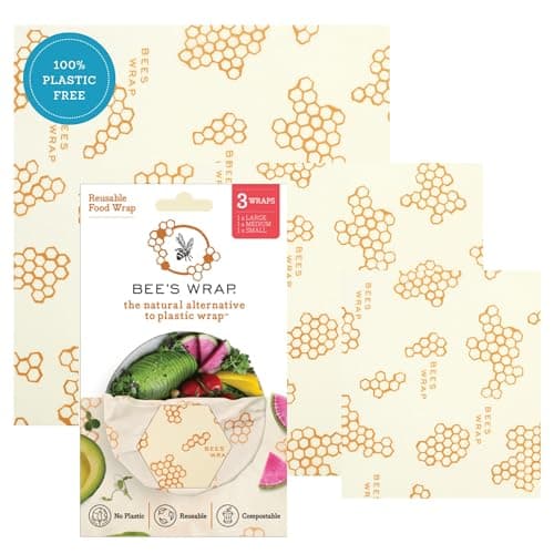 Image of Bee’s Wrap Set of 3 Assorted Size Wraps, Beige