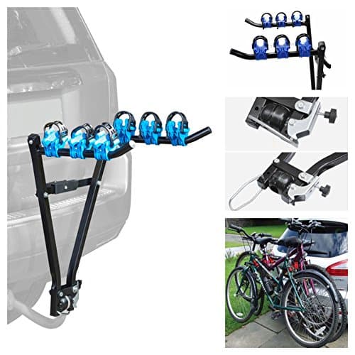 Image of UKB4C 9-4X 2011-2017 3 Bike Carrier Rear Towbar Towball Mount Cycle Rack Bicycle