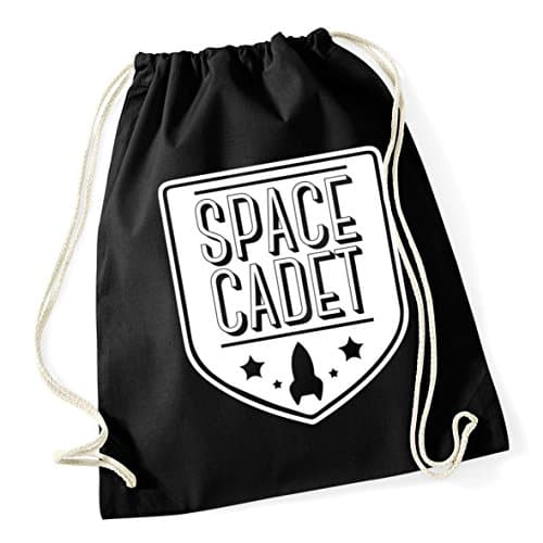 Image of Hippowarehouse Space cadet Drawstring Cotton School Gym Kid Bag Sack 37cm x 46cm, 12 litres