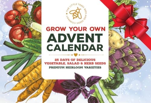 Image of Gardening Gifts Advent Calendar 2026: 25 Premium Vegetable, Salad and Herb Seeds with Twine and Clips for Display, Great for Adults, Kids and the Family