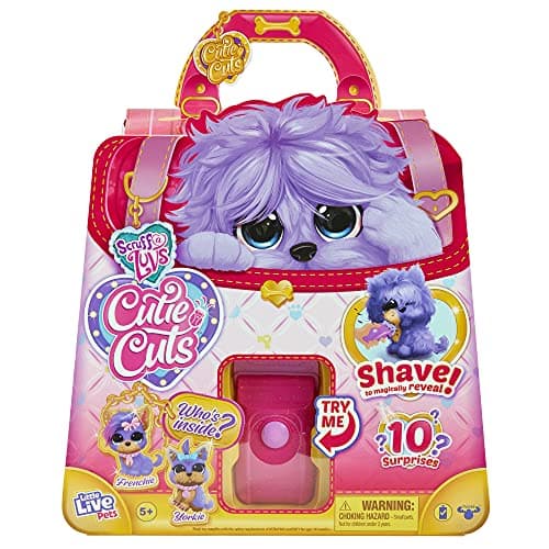 Image of Little Live Pets Scruff-a-Luvs Cutie Cuts Shave, Reveal and Style, Plush Rescue pet, Purple