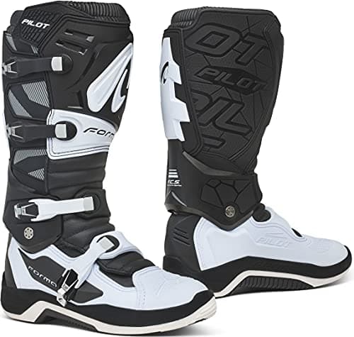 Image of Forma - Pilot CE approved black/white T46 motorcycle boots