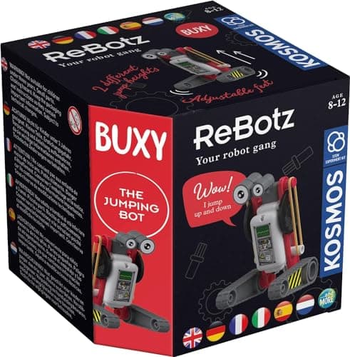Image of Thames & Kosmos - ReBotz: Buxy: The Jumping Bot, Build Your Own Robot, STEM Experiment Kit, Easy to Build Science Kit for Kids, Collect them All, Suitable for Ages 8+