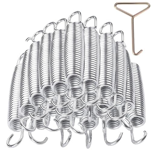 Image of LOSYHU 20Pcs 5.5inch Trampoline Springs, Long-lasting Fitness Trampoline Replacement Springs for 8ft/10ft/12ft/14ft, Heavy-Duty Galvanised Steel Springs Replacement Parts with Puller Tool