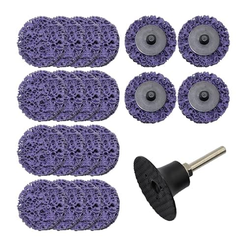 Image of Merryland Strip Disc 50mm Paint Rust for Die Grinder, 50 mm Purple Removal Disc 20 Pieces With 6.35mm Shank, Strip Wheel Stripping Wheel Cleaning Disc Stainless Steel Iron Universal 2inch, DGTA022C1