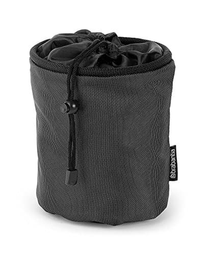 Image of Brabantia - Premium Peg Bag - with Closing Cord - Durable and Weather Resistant - Storage for up to 150 Pegs - Rotary Dryer - Black - 20 x 15 x 15 cm