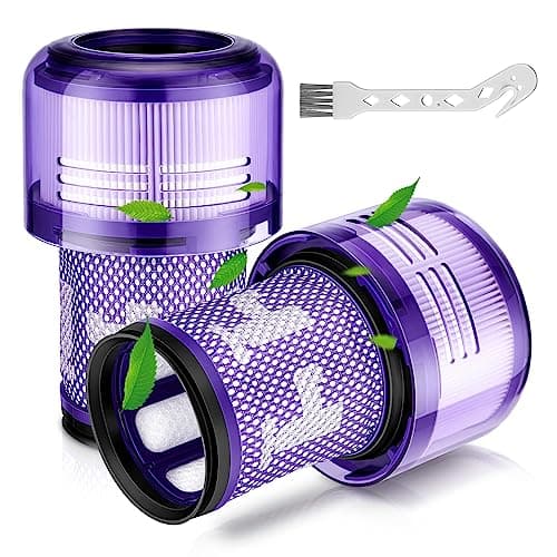Image of 2 Pack Replacement Filters for Dyson V12 Detect Slim Absolute/Total Clean/Extra/Fluffy Vacuum Cleaner,Washable Replacement Filters for Dyson V12 Detect Slim, Replace Part 971517-01