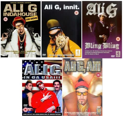 Image of The Complete Ali G Movies DVD Collection: Ali G, Indahouse - The Movie / Ali G, Innit / Ali G, Bling Bling / Ali G in da USAiii / Ali G, Aiii