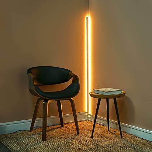 Image of MiniSun | Modern Tri-Bar White Corner Floor Lamp with 3000K Colour Temperature | Floor Lamps & Torchieres, Home Décor, Improvement & Lifestyle Essential