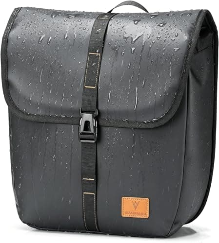 Image of VARUN Bike Pannier Bag, 20L Waterproof 600D Bicycle Rear Rack Bag with Quick Release, PVC Coated Large Capacity Trunk Bag for Road & Mountain Bikes, Travel and Commuting (No Tools Installation)