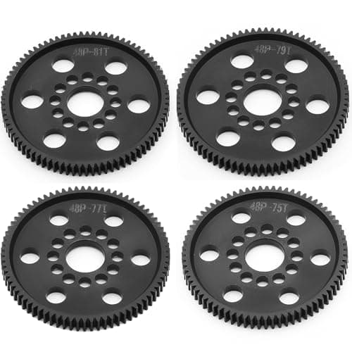 Image of RcThjia 48P High-Precision Machined POM Spur Gear Set (75T 77T 79T 81T) - Ultra-Smooth Silent Lightweight Spur Gear for 3RACING Sakura RC Drift/Touring 1/10 Cars