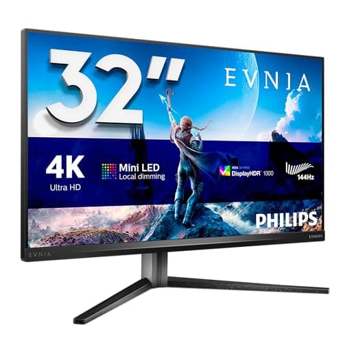 Image of Philips 32M2N6800M Monitor 32 Inches UHD, 144Hz, Fast IPS, 0.5 MPRT, Adaptive Sync., HDR1000, FreeSync Premium Pro, Height Adjustable (3840x2160, 2X HDMI 2.1, 1x DP 1.4, USB-Hub), Dark Grey