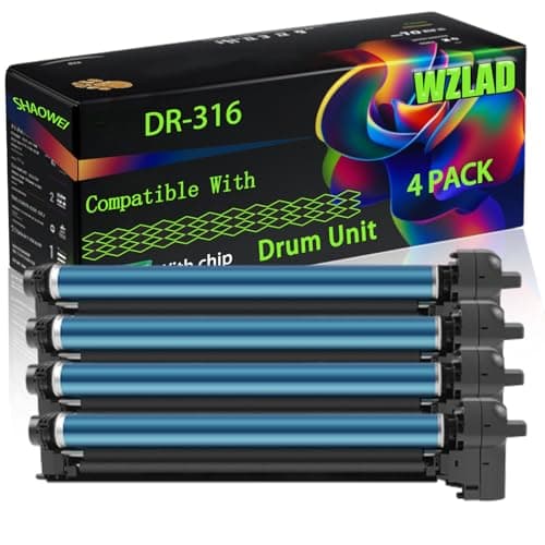 Image of WZLAD DR-316 Compatible for Konica Minolta Drum Unit with Chip Bizhub 300 i 301 i 360 ii 361 i Printers, High Yield Value Pack Black Consumables Multi-Pack Remanufactured Compatible (4 Pack Black)